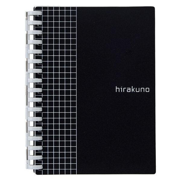 リングノート hirakuno ツイストノート A6 ブラック 薄色5mm方眼罫 リヒトラブ [02...
