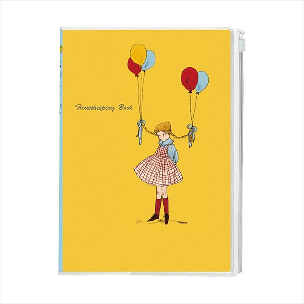 シンプル家計簿 A5 くらはしれい 見開き1ヶ月 透明カバー ポケット付 初心者 ビギナー レトロか...