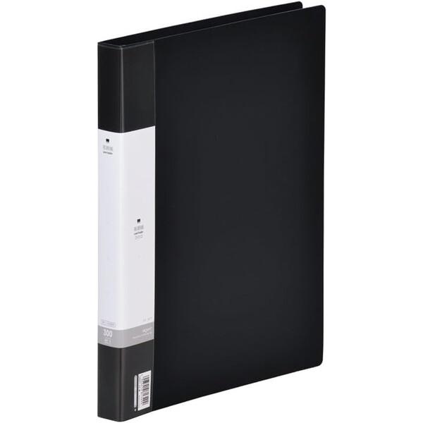 リヒトラブ 名刺ファイル 交換式 A4サイズ 30穴 300枚 黒 G8801-24 [02] 〔合...