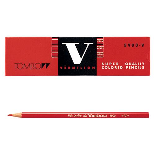 トンボ鉛筆 赤鉛筆 朱色 8900-V [02] 〔合計1100円以上で購入可〕