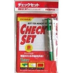 ゼブラ チェックペン チェックセット 赤 SE-361-CK [02] 〔合計1100円以上で購入可...