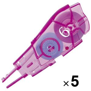 プラス 修正テープ ホワイパーPT 6mm 交換テープ 5個セット