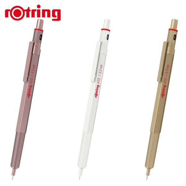 NEWカラー 製図用シャープペン ロットリング 600 メカニカルペンシル 0.5 ローズゴールド/...