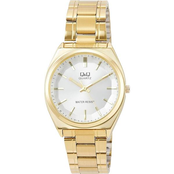 シチズン Q&amp;Q 腕時計 アナログ 防水 メタルバンド QB78-001 メンズ ゴールド×シルバー...