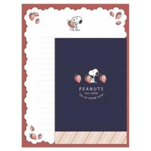 スヌーピー カームレター いちごダイスキ レターセット 手紙 ダイカット便箋 封筒 人気 キャラクター