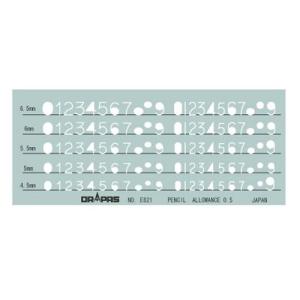 ドラパス テンプレート E821 数字定規