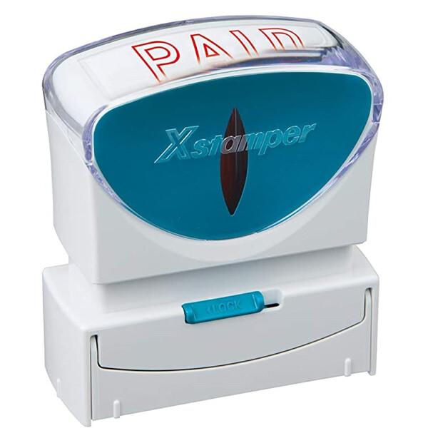 スタンプ ビジネス用 キャップレス PAID B型 赤 オフィス用品 便利 [02] 〔合計1100...