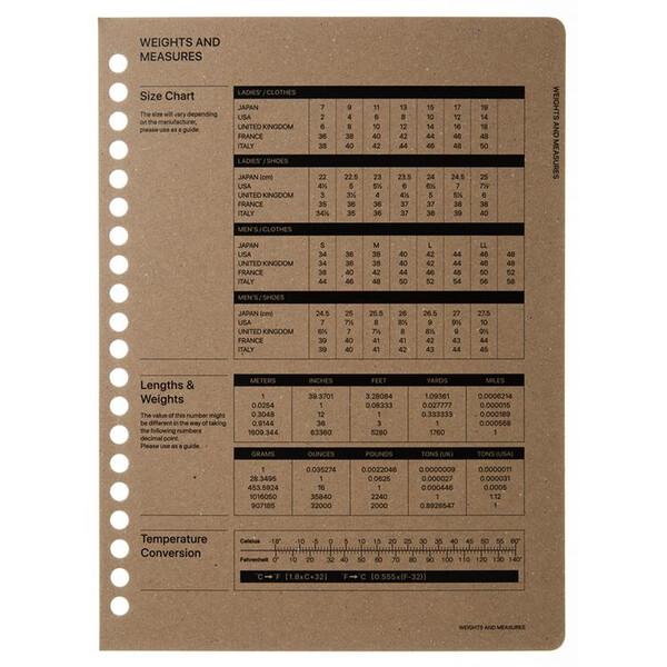 FLEX フレックス エレメンツ 下敷き 紙製 インデックス サイズ換算表 USA/GBR/FRA/...