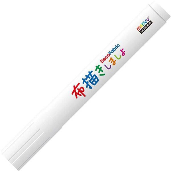 布描きしましょ III ホワイト 中字 線幅/約1.5〜4mm 水性顔料 布用マーカー 耐水 隠蔽 ...