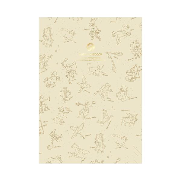 暦生活 宙(そら)のステーショナリー 宙のノート ムーンイエロー A5 6mm罫 金刷り 箔押し 月...