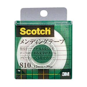 スリーエム メンディングテープ(ケース入) 810-1-12C [02] 〔合計1100円以上で購入可〕｜school-supply