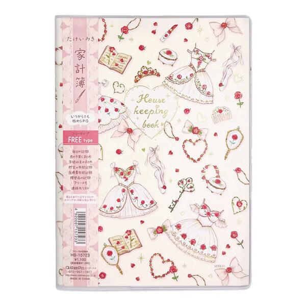 簡単家計簿 たけいみき フローラの目覚め A5 日付フリータイプ カバー付 シンプル 支出 記録 か...