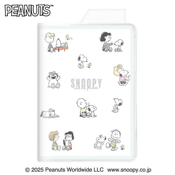 スヌーピー 2026年 手帳 A6 マンスリー 月間ブロック ブックマーク付 フレンズいっぱい 10...