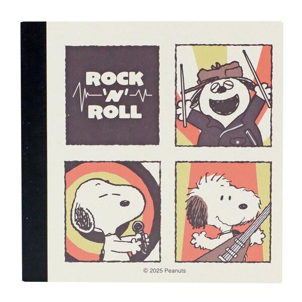 スヌーピー SNOOPY ロックンロールシリーズ スクエアメモ B柄 4柄×25枚 50年代 レトロ...