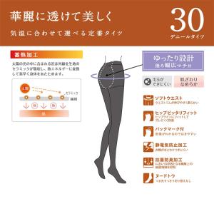 アツギ タイツ 30デニール 薄手 レディース...の詳細画像1