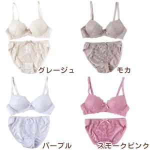 ブラジャー ショーツ セット ノンワイヤー ブ...の詳細画像5