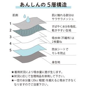 サニタリーショーツ ジュニア 吸水 綿 生理用...の詳細画像1
