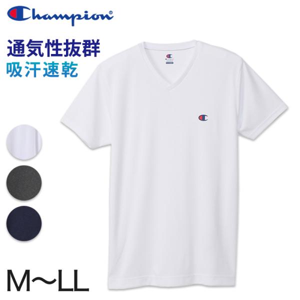 ヘインズ Champion メンズ Tシャツ メッシュ VネックTシャツ M〜LL (チャンピオン ...