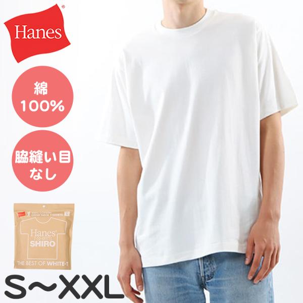 ヘインズ SHIRO Tシャツ 綿100％ メンズ レディース ビジネス インナー S M L XL...