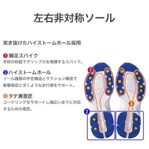 瞬足 軽量スニーカー 白 黒 運動靴 アキレス...の詳細画像1