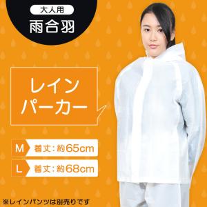 雨合羽 使い捨て カッパ M・L (レイン ポ...の詳細画像1