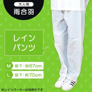 雨合羽 使い捨て カッパ レインコート パンツ...の詳細画像1