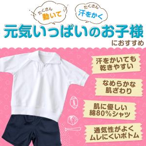 体操服 上下セット 半袖 クォーターパンツ 体...の詳細画像4