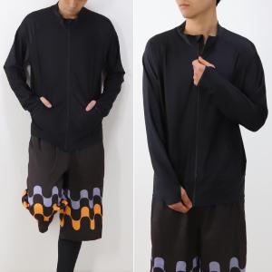 ラッシュガード 長袖 メンズ フードなし ジッ...の詳細画像4