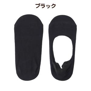 フットカバー ソックス スベリ止め 無地 ブラ...の詳細画像3