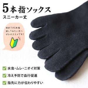 メンズ 5本指ソックス スニーカー丈 くるぶし...の詳細画像2