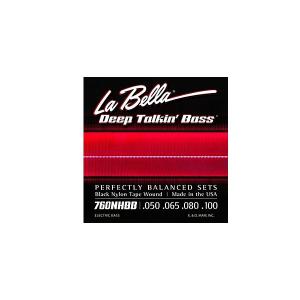 La Bella（ラベラ） ショートスケールベース弦 760NHBB “Beatle” Bass Black Nylon Tape 50-100｜scien-store