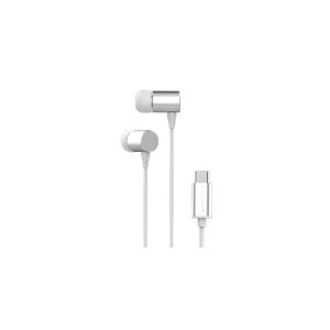 HACRAY（ハクライ） カナル型イヤホン USB Type-C Stereo Earphone シルバー HR13086｜scien-store