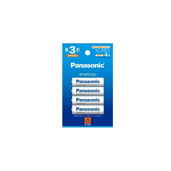 PANASONIC（パナソニック） 乾電池 単3形ニッケル水素電池 エネループ スタンダード 4本パ...