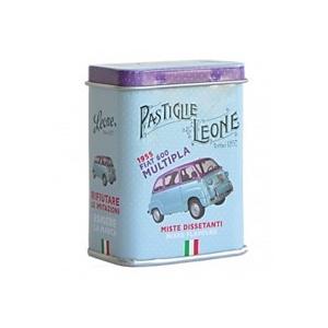 パスティリエレオーネ社　パスティリエ（ラムネ菓子） ３０ｇ　FIAT600缶　ミックスフレーバー　イタリア産　１００％天然原料使用、ビーガン・グルテンフリー｜scimisciedda