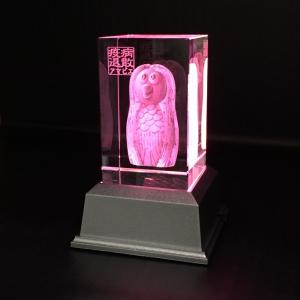 3D クリスタルアートアマビエ 疫病封じの妖怪 疫病退散 インテリア 雑貨 オブジェ 置物 プレゼント｜sck-shop