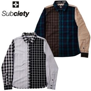 SUBCIETY サブサエティー CRAZY CHECK SHIRT L/S Praha 長袖シャツ｜scrape