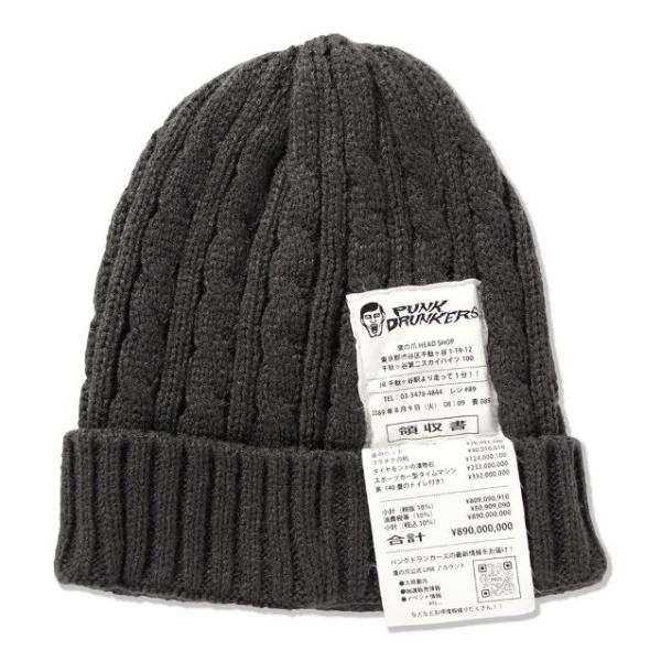 PUNK DRUNKERS パンクドランカーズ レシートニットCAP