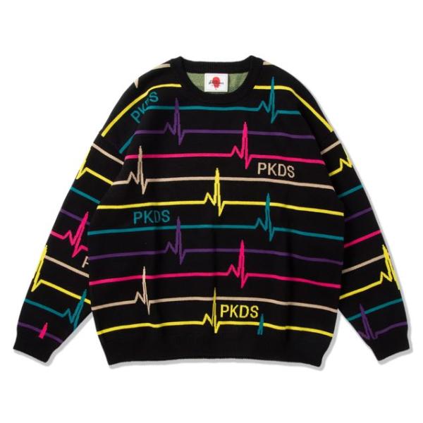 PUNK DRUNKERS パンクドランカーズ 心電図ニット