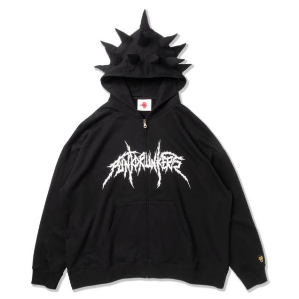 PUNK DRUNKERS パンクドランカーズ トゲトゲZIPパーカ