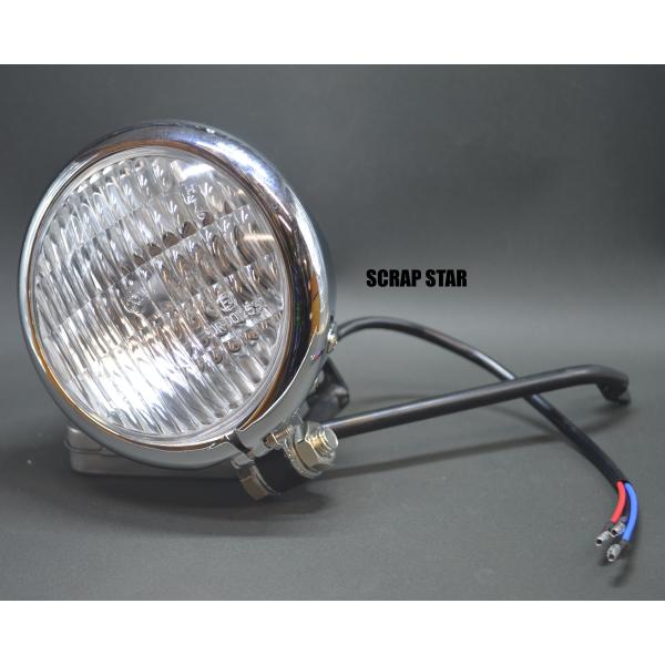 スーパーカブ用　H4バルブ4.5インチ　ベーツライトキット　メッキライト