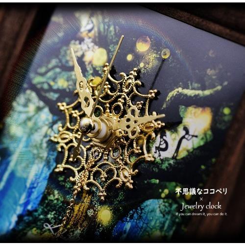 不思議なココペリ　聖樹の置時計(ジュエリークロック)【開運 金運 金運アップ 幸運 お守り 時計 置...