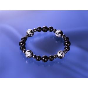 オニキス龍神ブレス　オニキス ヘマタイト パワーストーン ブレスレット 送料無料 メンズ レディース...