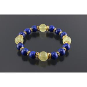 リビアングラスブレスレット　リビアングラス ラピスラズリ パワーストーン ブレスレット 送料無料 メ...