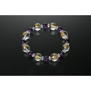 八大守護本尊ブレスレット　白水晶 アメジスト パワーストーン ブレスレット 送料無料 メンズ レディ...