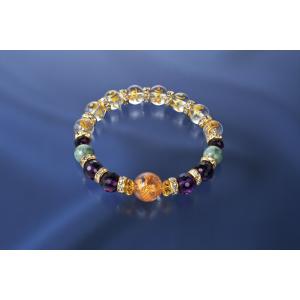 龍王梵字・幸運ブレス　白水晶 赤メノウ オニキス ロンデル パワーストーン ブレスレット 送料無料 ...