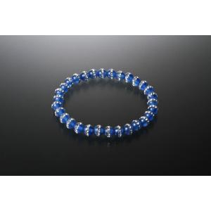 きらきら青めのうブレス　青メノウ パワーストーン ブレスレット メンズ レディース 効果 ハンドメイ...