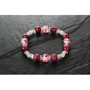 ドラゴン・レディースブレス　白水晶 ピンク タイガーアイ ローズクォーツ パワーストーン ブレスレッ...