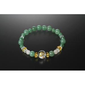 朝顔の幸運ブレスレット　白水晶 黄水晶 ローズクォーツ アベンチュリン パワーストーン ブレスレット...