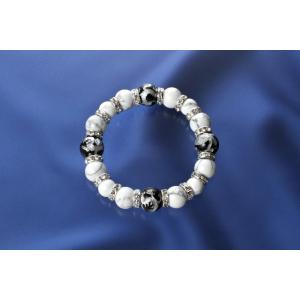 四神霊獣ブレス オニキス ホワイトハウライト パワーストーン ブレスレット メンズ レディース 効果...