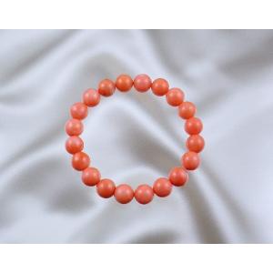 サンゴの幸運ブレスレット 染め珊瑚 パワーストーン ブレスレット メンズ レディース 効果 ハンドメ...